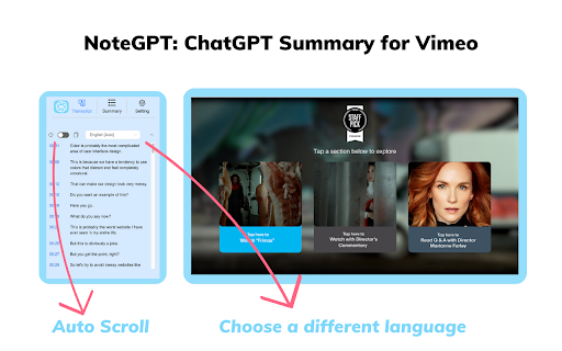 Vimeo Summary Generator Chrome Extension