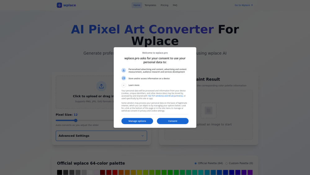 AI Pixel Art Converter For Wplace