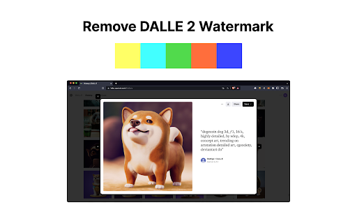 Remove DALLE 2™ Watermark - Chrome Extension