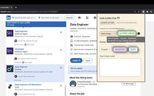 AI-Powered Job Search Automation for LinkedIn - Chrome Extension