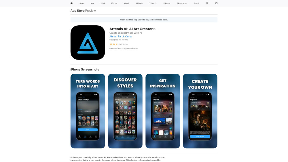 Artemis AI: AI Art Creator