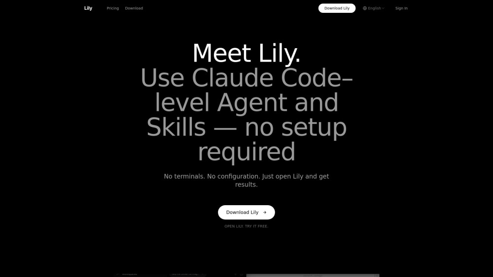 Lily: Crawdbot level agent with built-in skills, for non-coders