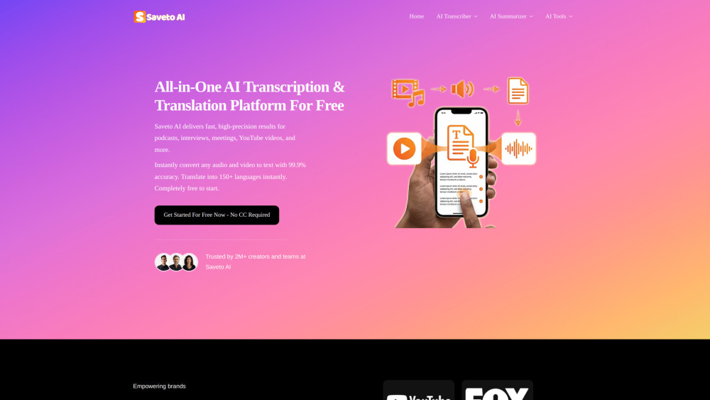 Saveto AI: All-in-One AI Video Transcriber and Summarizer