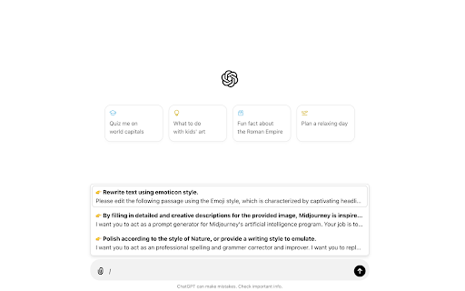Simplest ChatGPT Prompt Assistant