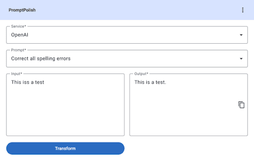 PromptPolish - Chrome Extension