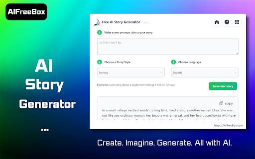 Free AI Story Generator - Chrome Extension