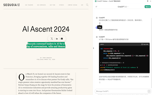 ChatGPT Sidebar Assistant - Chrome Extension