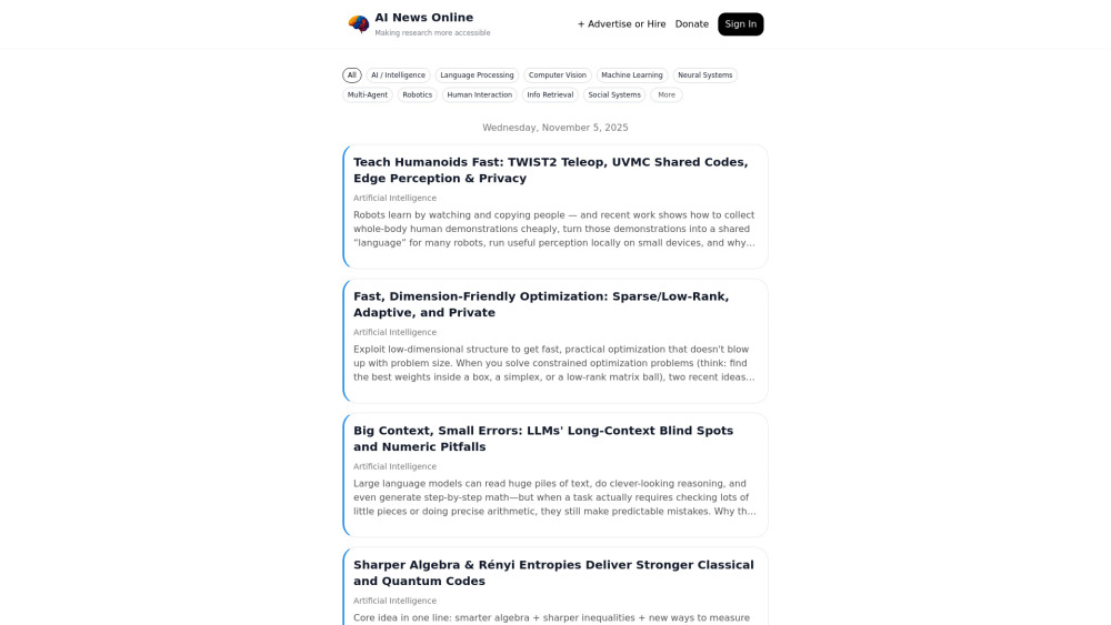 AI News Online