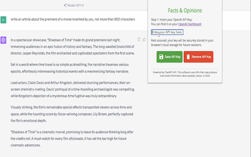 Facts & Opinions Extension - Chrome Extension