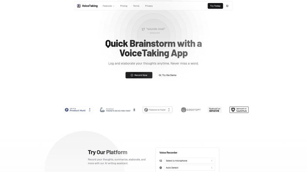 VoiceTaking