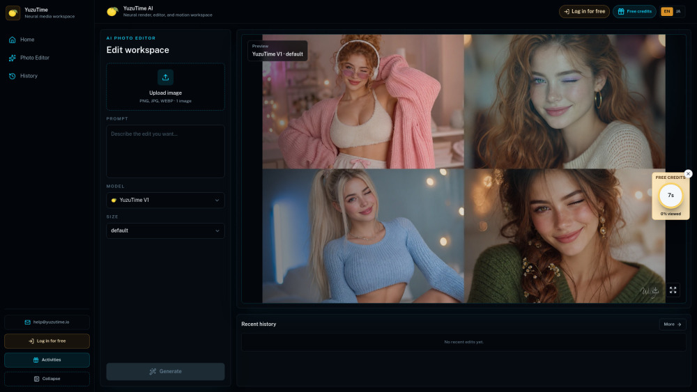 Free Al Photo Editor | YuzuTime Al