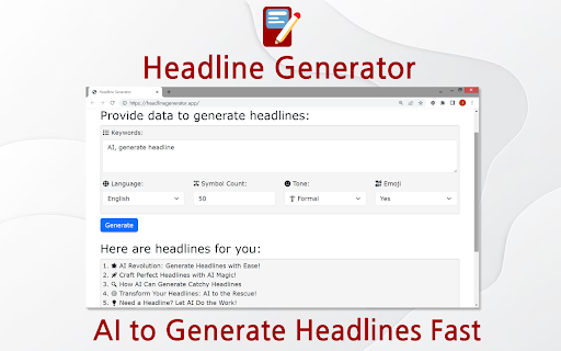 AI Headline Generator Chrome Extension