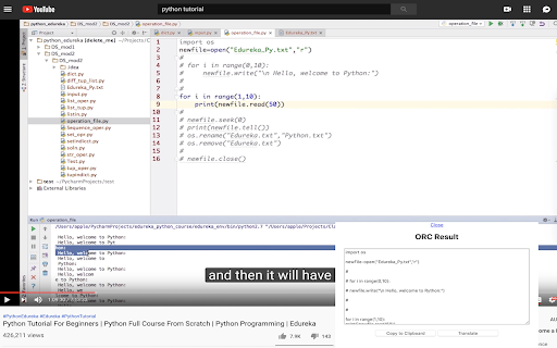 Optical Character Recognition - Chrome Extension