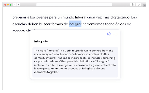 Learn a language by browsing content you love